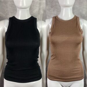 Bundle of Two A New Day Ribbed Tank Tops